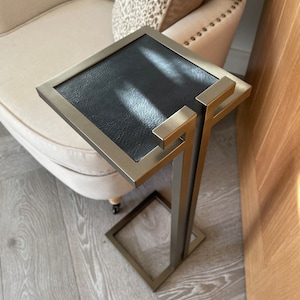 Personal drinks table - accent table -champagne table - side table - contemporary table - metal table - sofa table - martini table  -
