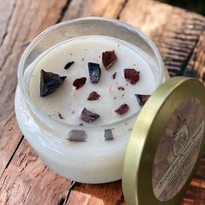 Grounding Mahogany Obsidian Crystal Candle | Coconut Wax Candle | All Natural
