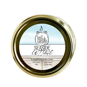 Seaside Cottage | All Natural Coconut Wax Candle | Clean Burning