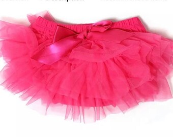 Hot Pink bloomers - newborn tutu - baby tutu - baby girl bloomers - diaper cover - photo prop - baby tutu skirt - hot pink tutu bloomers