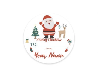 Christmas Labels - Xmas labels - Personalized xmas labels - Holiday Gift Stickers - Christmas Favor Stickers - Christmas Gift Labels - xmas