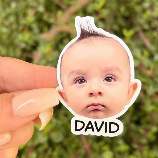 Custom Face Stickers - Personalized Face Stickers - Baby Stickers - Picture sticker - wedding sticker - friend sticker - pet stickers