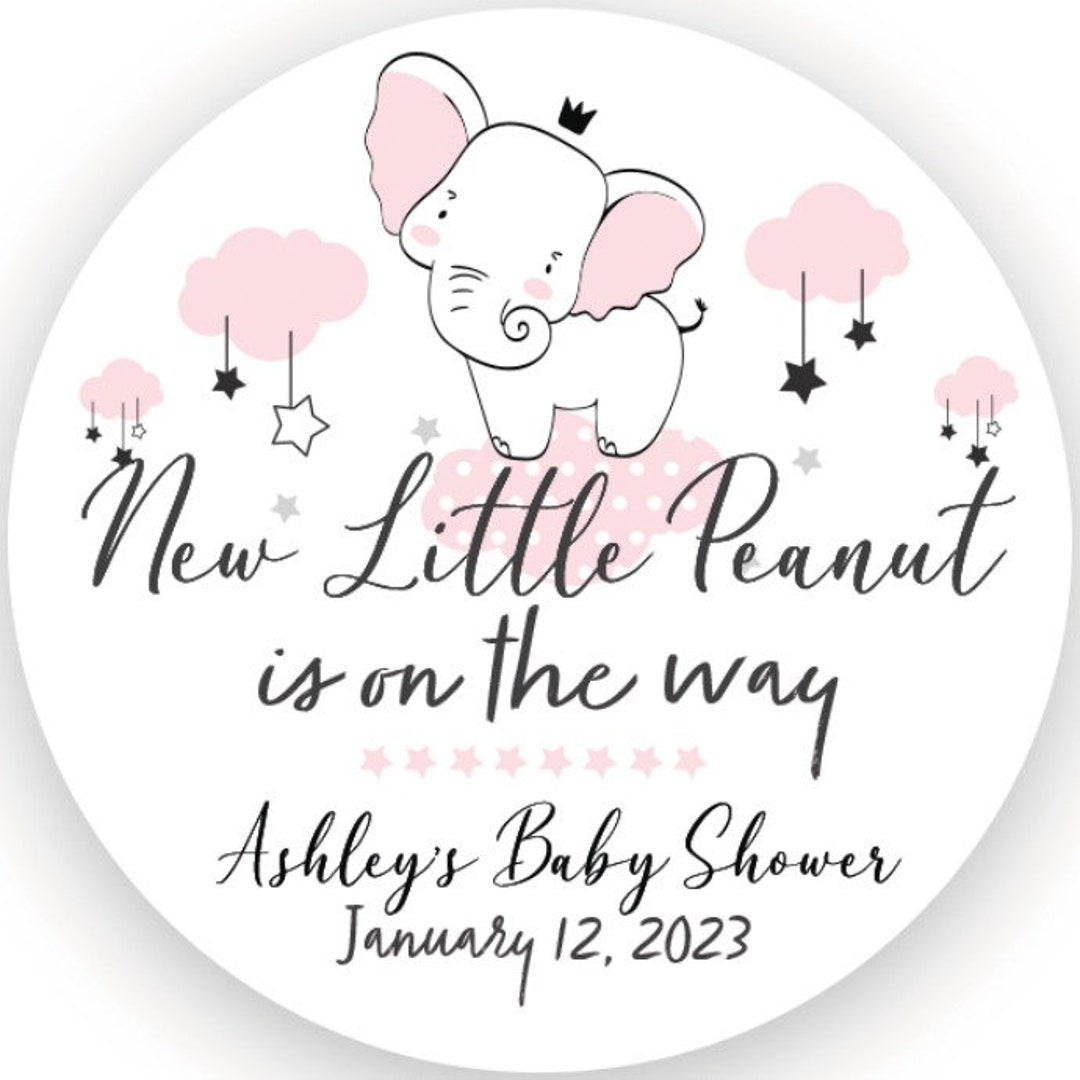 Elephant Labels Baby Shower Favors Elephant Baby Shower Etsy