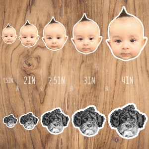 Photo stickers - Birthday Photo stickers - Pet Stickers - Dog stickers - Laptop Sticker - pet Photo sticker - Cat sticker - bachlerotte