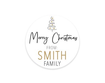 Holiday Labels - Christmas Stickers - Christmas Gift Labels - Gift Labels - Merry Christmas Labels - To From Stickers - Christmas Favors