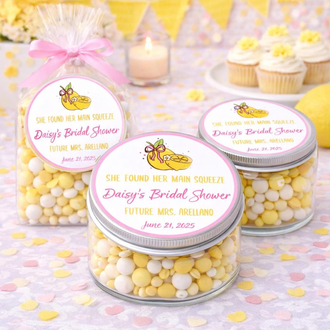 She Found Her Main Squeeze Bridal Shower Favor Stickers Lemon Bridal ...
