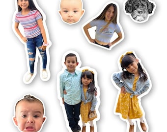 Custom Picture Stickers - Personalized Face Stickers - Baby Stickers - Picture sticker - wedding sticker - friend sticker - pet stickers