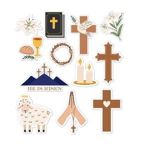 Resurrection Sticker - Jesus Sticker - Christian Sticker - Bible ...