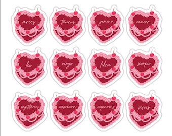 Zodiac Baby Cake Sticker: Waterproof Astrology Decal