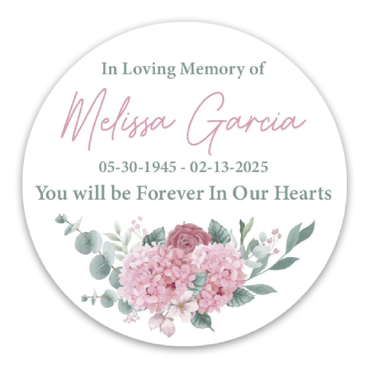 Fillable In Loving Memory Label In Loving Memory Stickers Personalized Memorial Labels Remembrance ...