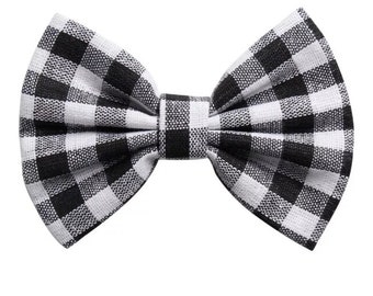 buffalo plaid bow - plaid bow - checkered bows - red black bow - christmas bow - xmas bow - 5 inch - RTS** -  tuxedo plaid bow