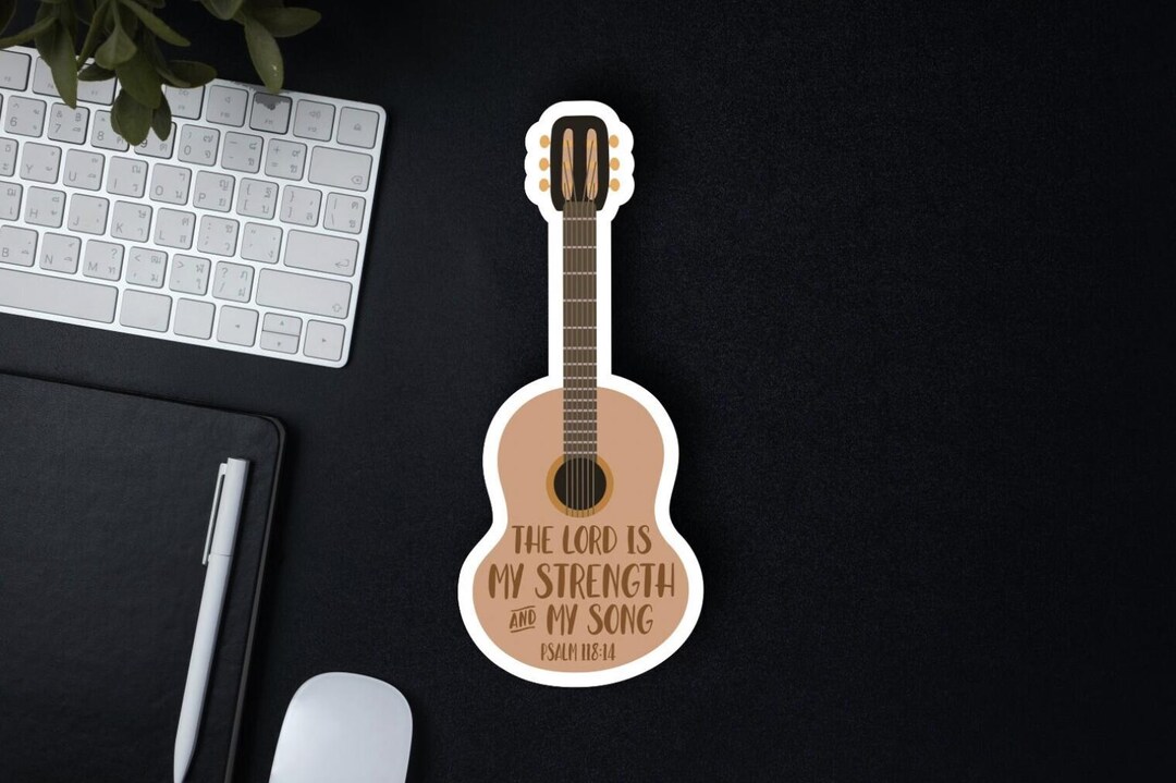 Song & Strength Jesus Sticker - Christian Sticker - Bible Sticker ...