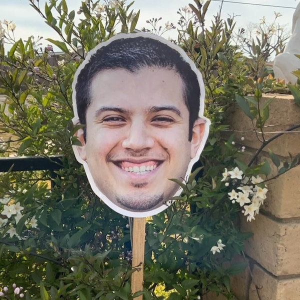 Football Head on a Stick Etsy