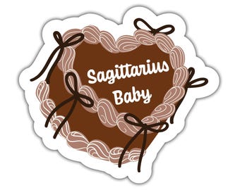 Zodiac Baby Cake Sticker: Waterproof Astrology Stickers