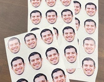 Custom Face Stickers - Personalized Face Stickers - Baby Stickers - Picture sticker - wedding sticker - friend sticker - 30 ct.