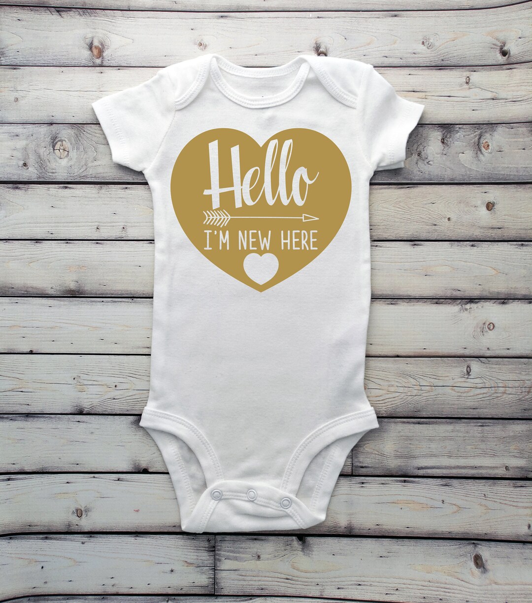 Hello World I'm New Here Baby Bodysuit Newborn Bodysuit Hello