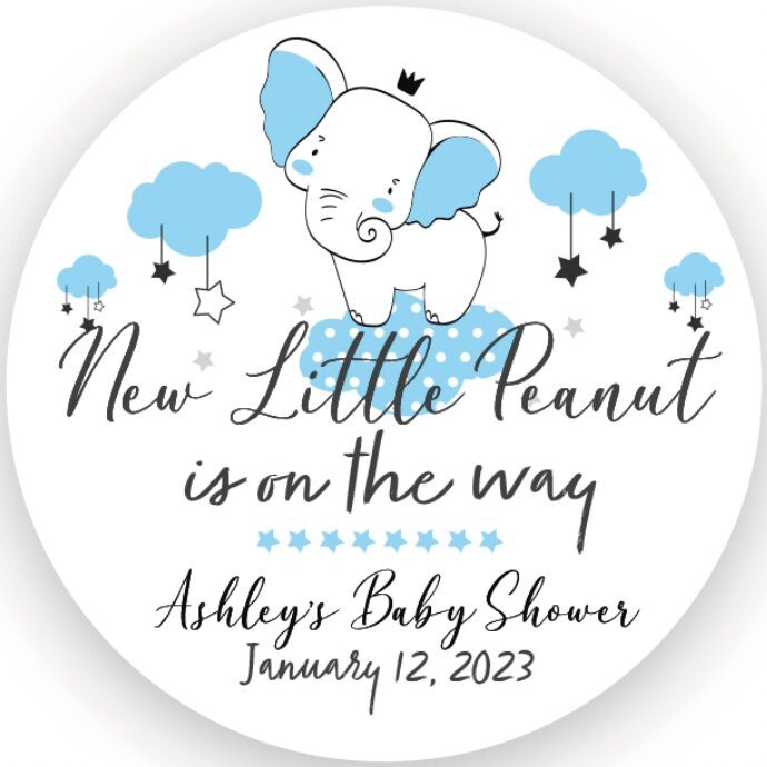 Elephant Labels Baby Shower Favors Elephant Baby Shower Etsy