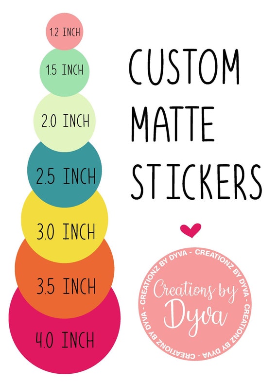 Custom Matte Stickers Logo Stickers Labels Business Logo Stickers  Personalized Stickers Round Stickers Round Labels 