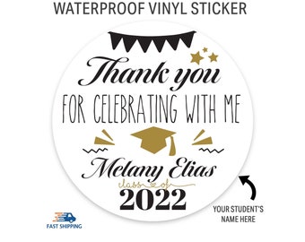 Graduation Favor Stickers - Graduation Stickers - Class of 2022 Stickers - Graduation party decor - Graduation labels - Class of - Grad