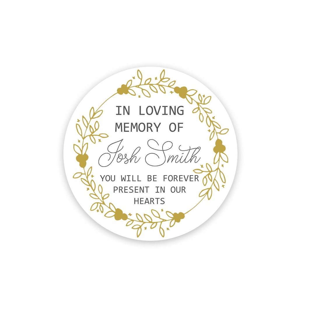 Memorial Stickers Custom Stickers Personalized Labels Celebration of