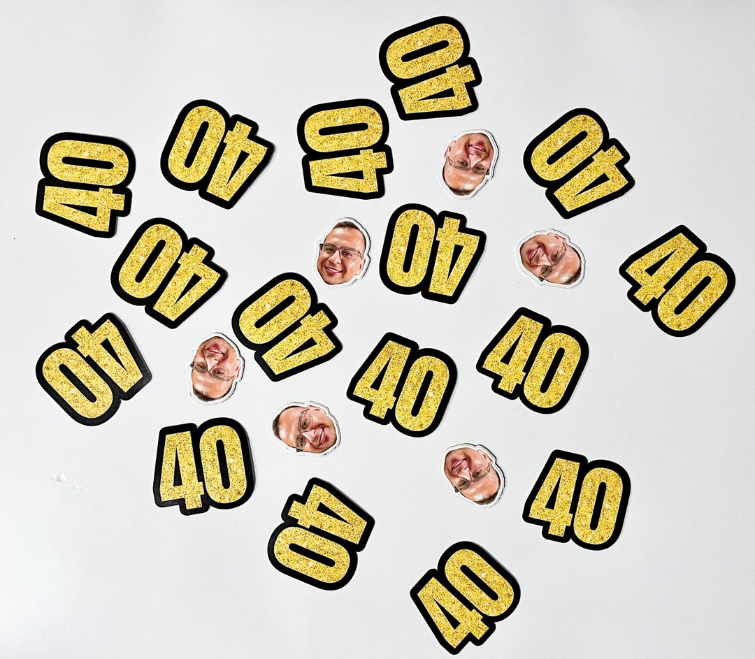 Personalized Face & Number Confetti: Birthday Party Decorations - Etsy