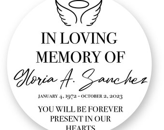Memorial Stickers in Loving Memory of Custom Stickers Personalized ...