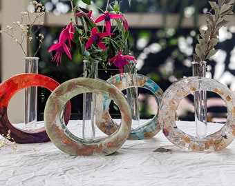 Resin propagation station // Round propagation vase // Plant Vase // Plant Propagation Station // Home Decor // Home Decoration / Resin Vase