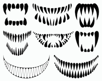 Monster Teeth Svg | Etsy