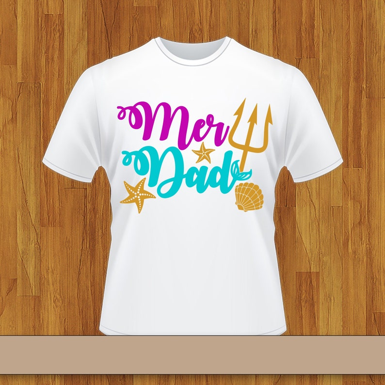 Download Daddy Mermaid svg Mermaid shells svg Birthday Mermaid iron ...