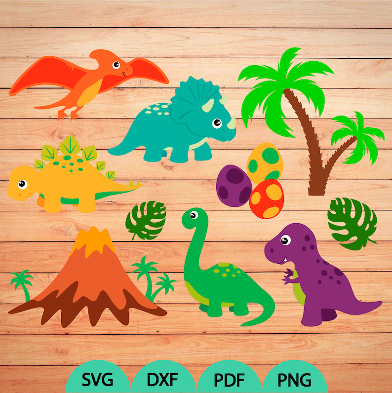 Dino Bundle svg Jurassic Bundle svg Dinosaur svg Volcano ...