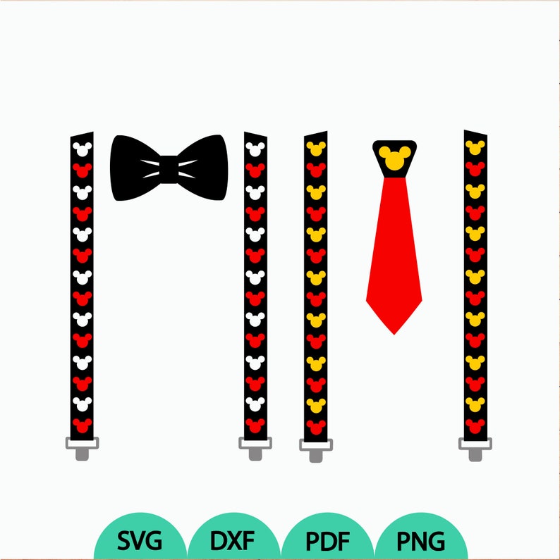 Download Mickey cravate svg Mouse cravate svg Mickey Suspenders svg ...