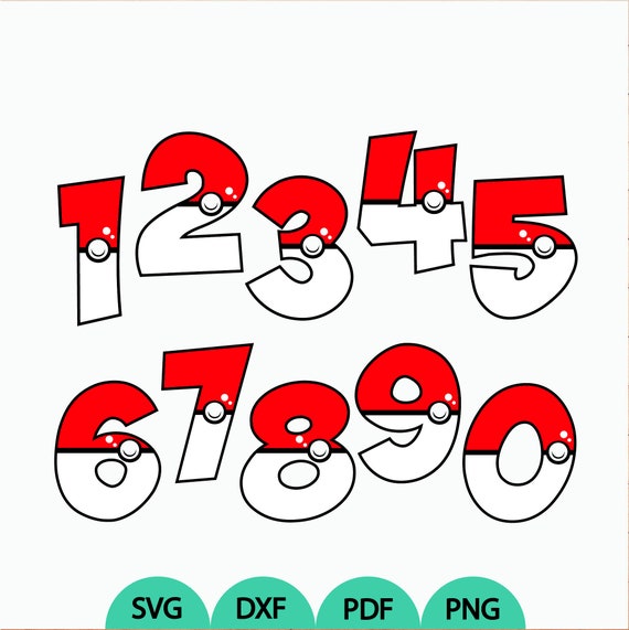Download Pokeball Number Svg Pokeball Birthday Number Svg Pokeball Etsy