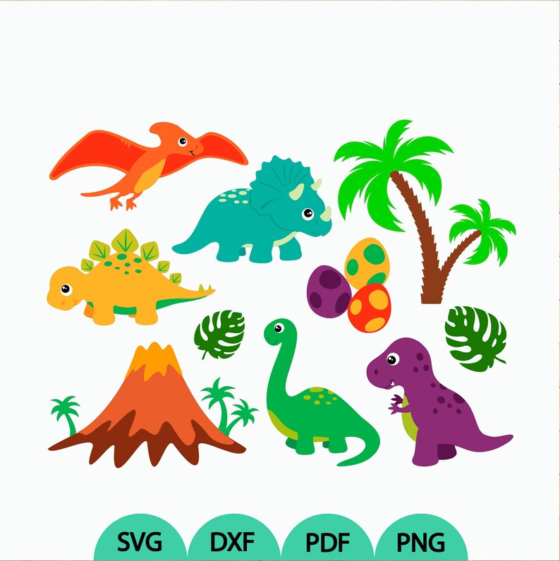Download Dino Bundle svg Jurassic Bundle svg Dinosaur svg Volcano ...