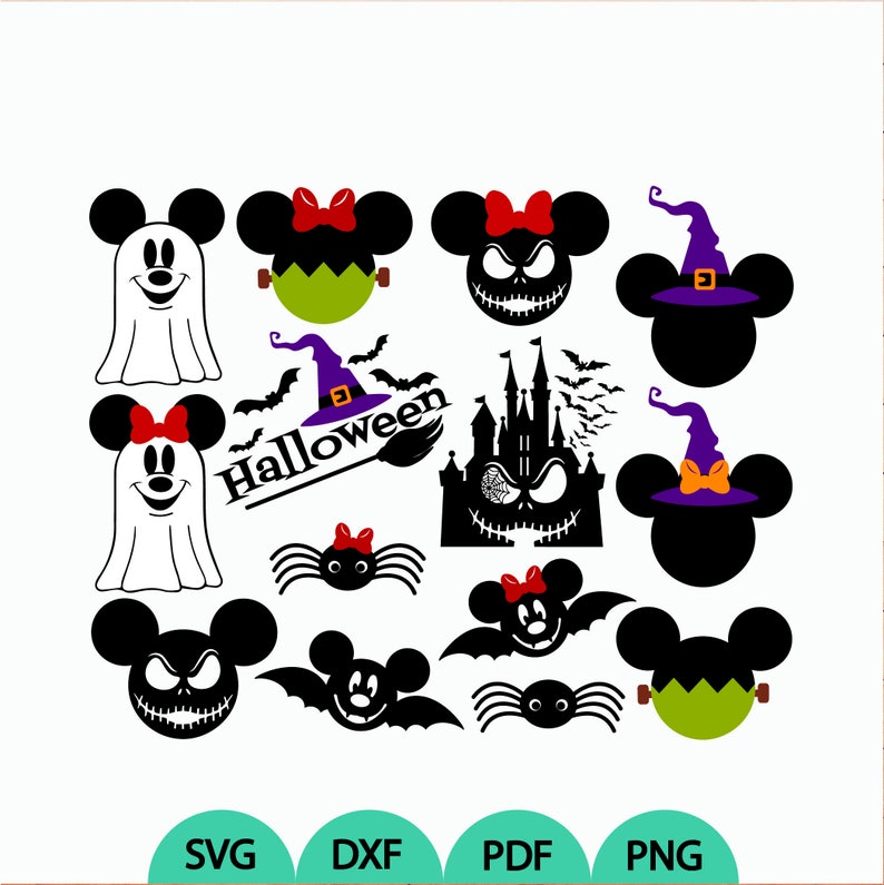Mouse Halloween Bundle svg Halloween svg Minnie Halloween svg | Etsy