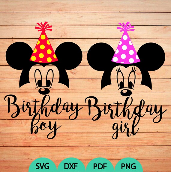 Download Mickey Minnie Birthday Hat Svg Minnie Mickey Birthday Svg Etsy