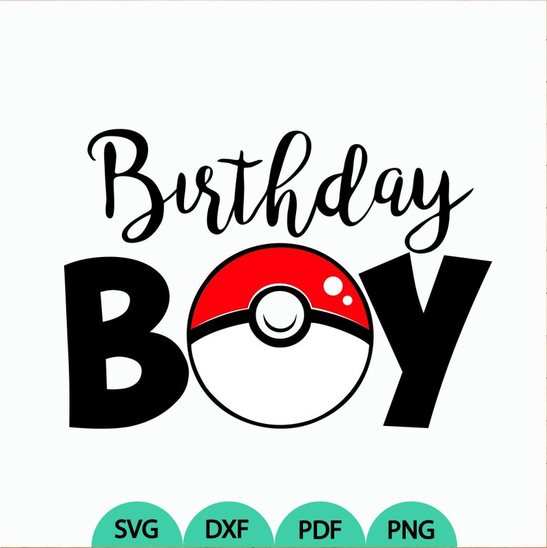 Pokeball Birthday Boy svg Pokeball Family Party svg ...