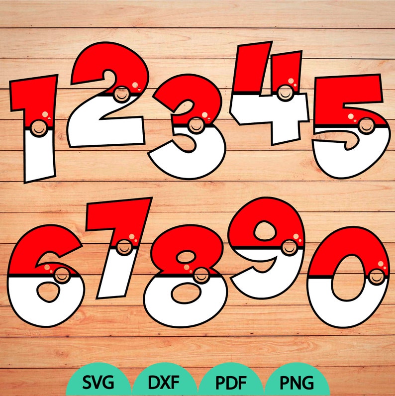 Download Pokeball Number svg Pokeball Birthday Number svg Pokeball ...