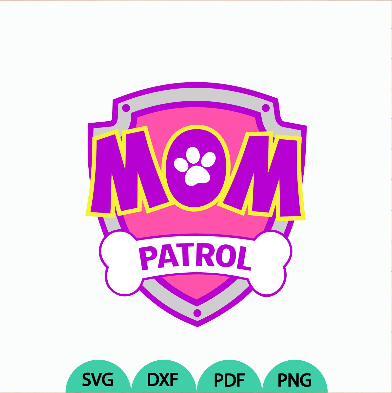 Mom Patrol logo svg Patrol birthday svg Mom Patrol svg DIY | Etsy