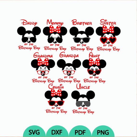 Free Free 175 Mickey Mouse Family Birthday Svg SVG PNG EPS DXF File