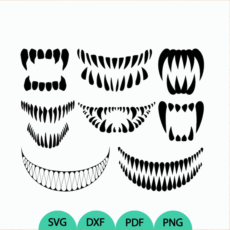 Download Halloween fangs bundle svg Scary fangs svg Teeth svg ...