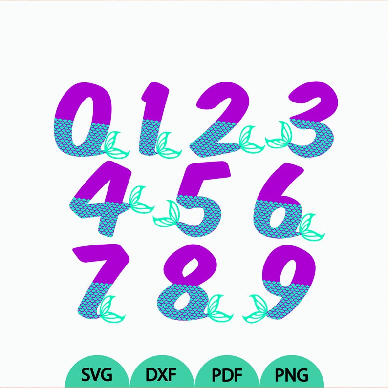 Free Free 318 Mermaid Numbers Svg SVG PNG EPS DXF File
