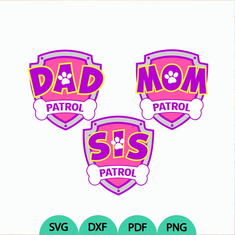 Sis Patrol logo svg Dad Mom Patrol logo svg Family Patrol ...