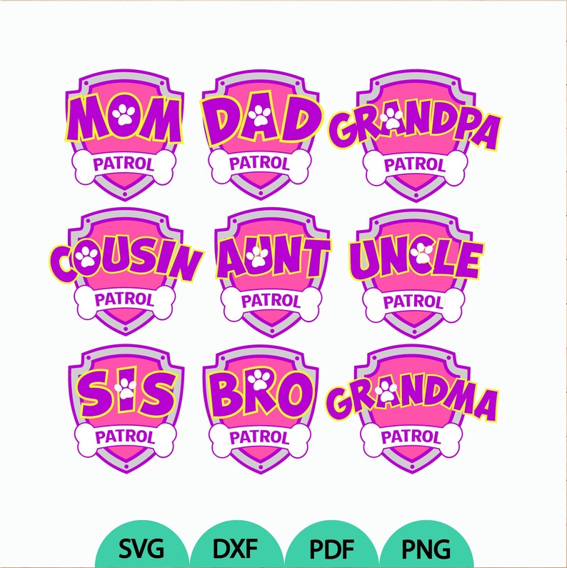 Download Patrol svg Patrol Girl Set of 9 files for Cutting Macines ...