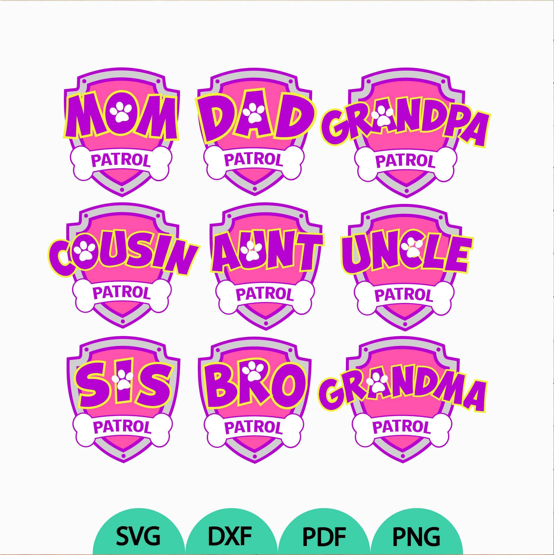 Download Patrol Svg Patrol Girl Set Of 9 Files For Cutting Macines Svg Etsy