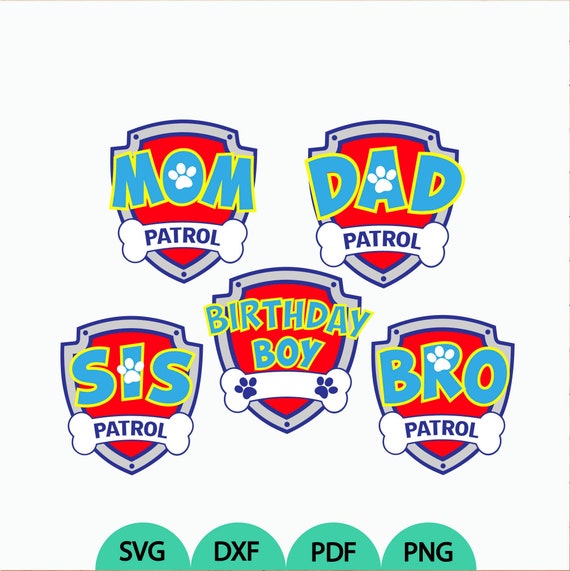 Download Patrol Birthday Family Set Svg Patrol Logo Svg Mom Patrol Svg Etsy