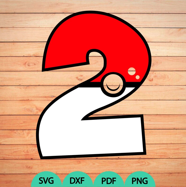 Download Pokeball Number svg Pokeball Birthday Number svg Pokeball | Etsy