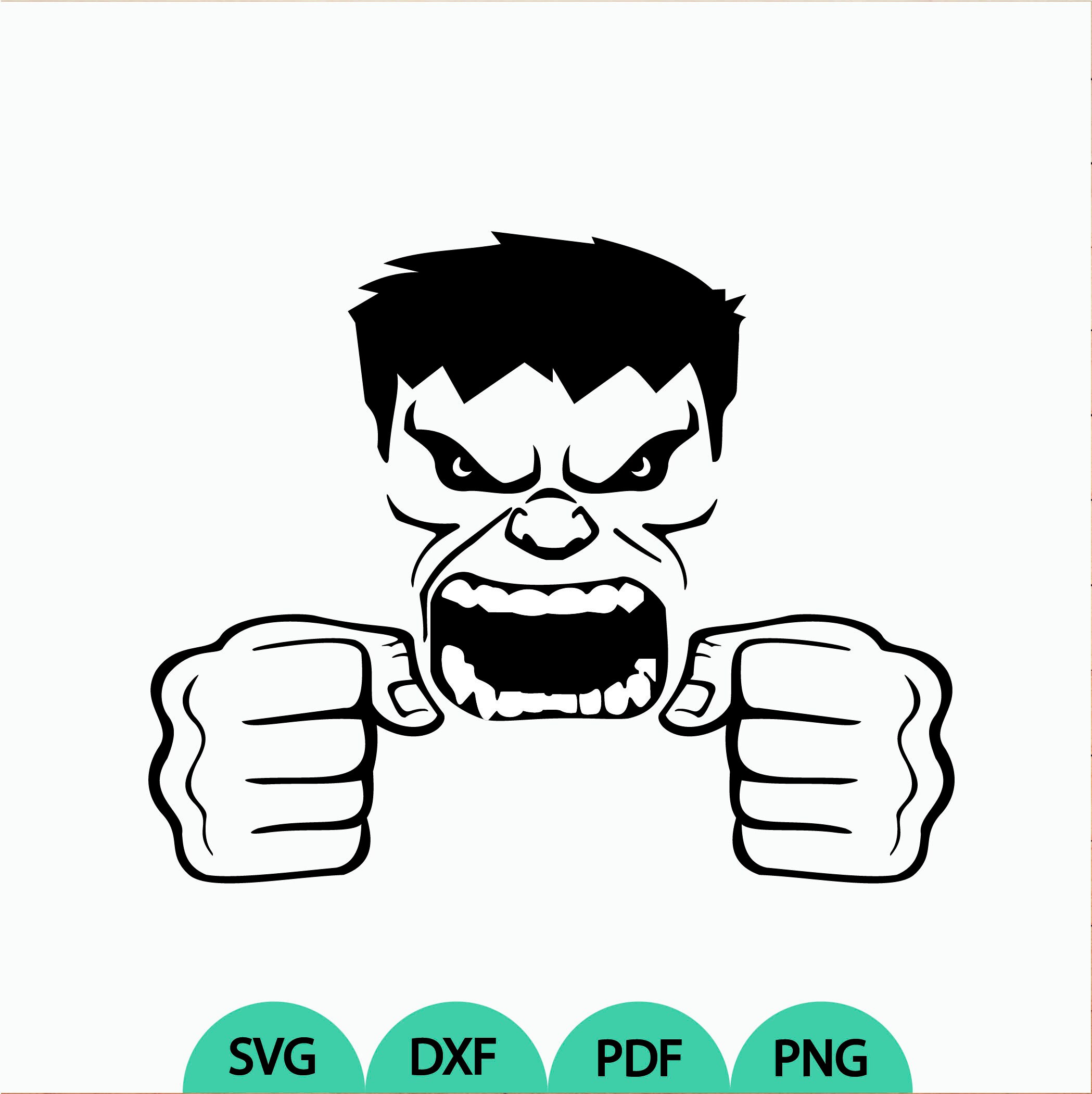 Hulk Face svg Hulk svg DIY Hulk Face T-Shirt Fists hulks svg Incredib...