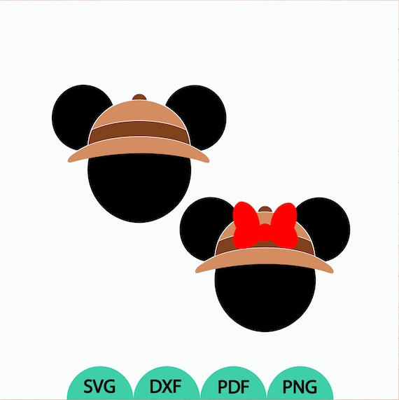 Mickey Safari svg Minnie Safari hat Minnie Mickey Safari svg | Etsy