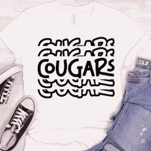 Cougars mascot SVG, Cougars png, School Spirit svg, Team Spirit, Football svg, Baseball svg, Basketball svg, Digital Download, Cricut files
