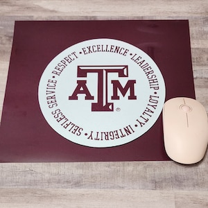 Aggie mouse pad, Aggie decor, Aggie gifts, RELLIS Aggie mouse pad, Texas Aggie decor, Aggie office  decor, Aggie dorm decor, Texas A&M gift